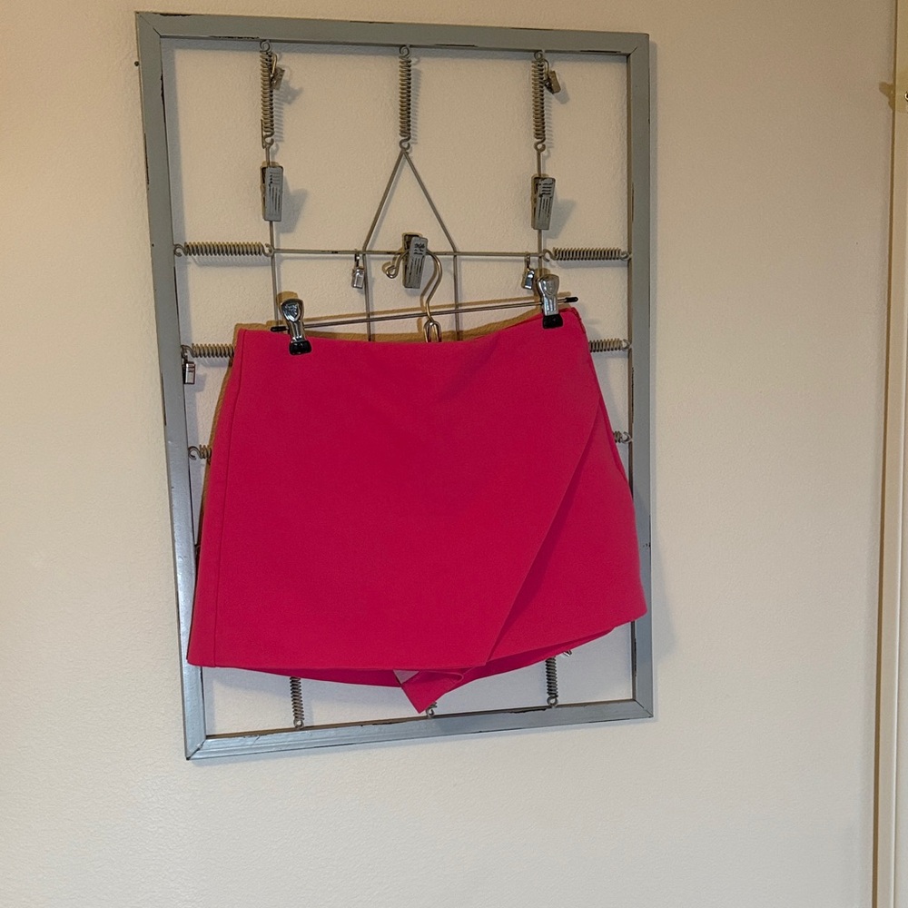 Zara Vibrant Pink Wrap Skort